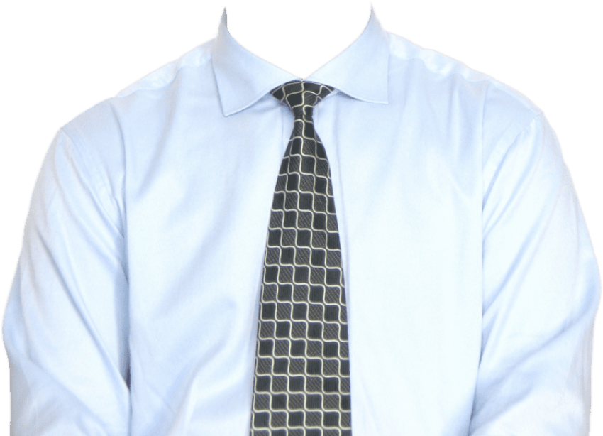Free Png Full Length Formal Shirt With Tie Png Images - Shirt And Tie Png (850x614), Png Download