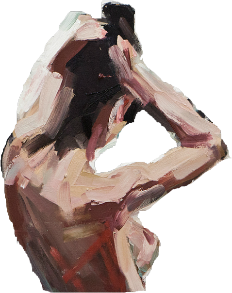 Art, Woman, And Painting Image - Brush Stroke Economy (500x574), Png Download