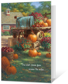 Printable Thanksgiving Cards - Andrews Blaine Fall Scene Puzzle 1000-piece (450x360), Png Download