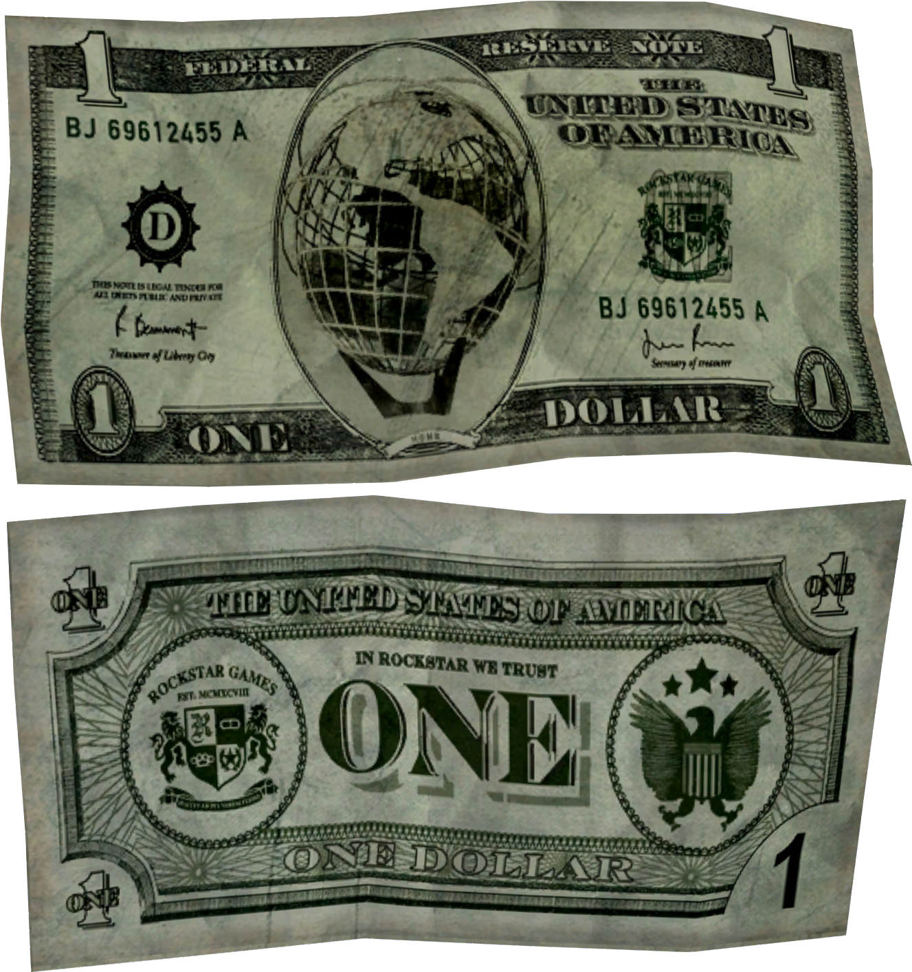 One Dollar Png - 50 Us Dollar (1350x1450), Png Download