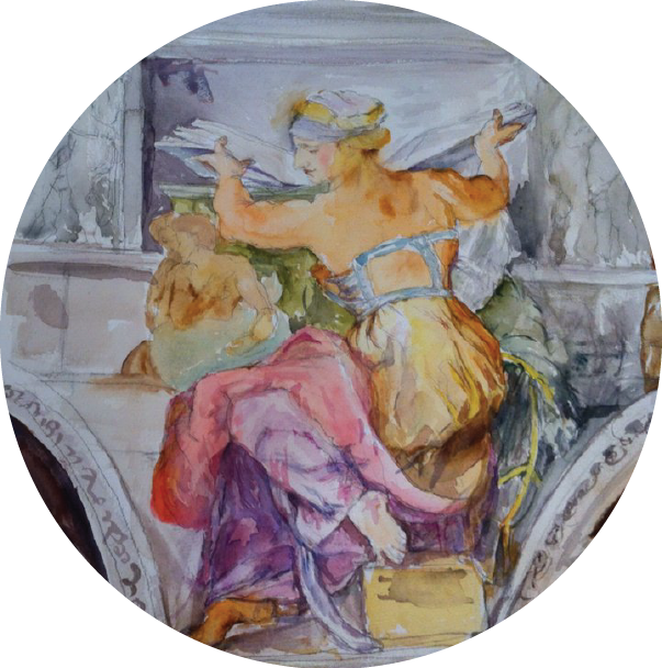 Greek Lady - Watercolor Paint (603x608), Png Download