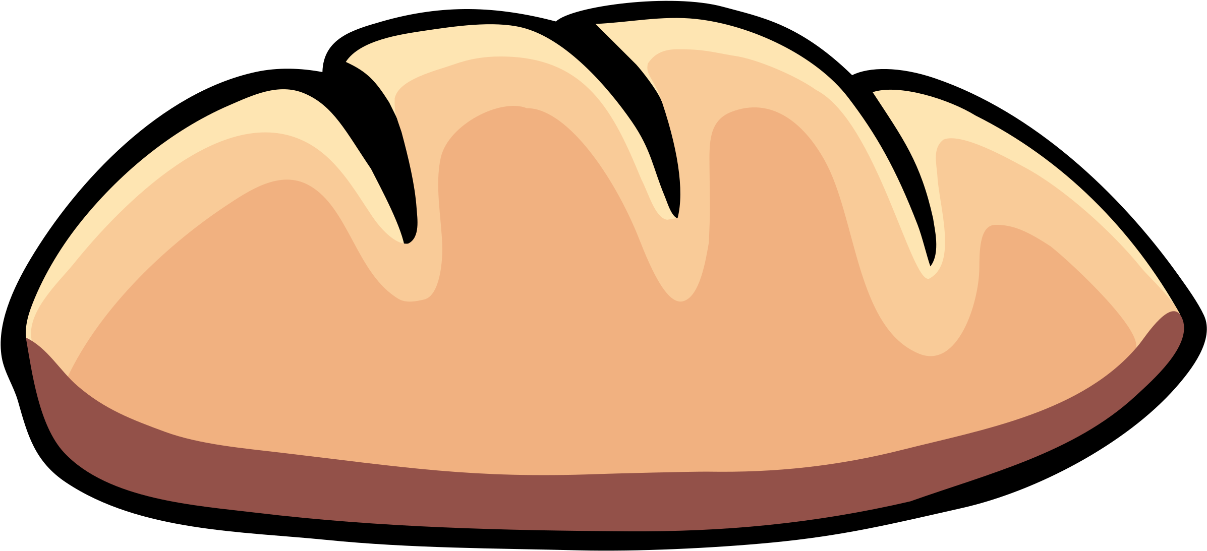 Bread Png (2400x1098), Png Download