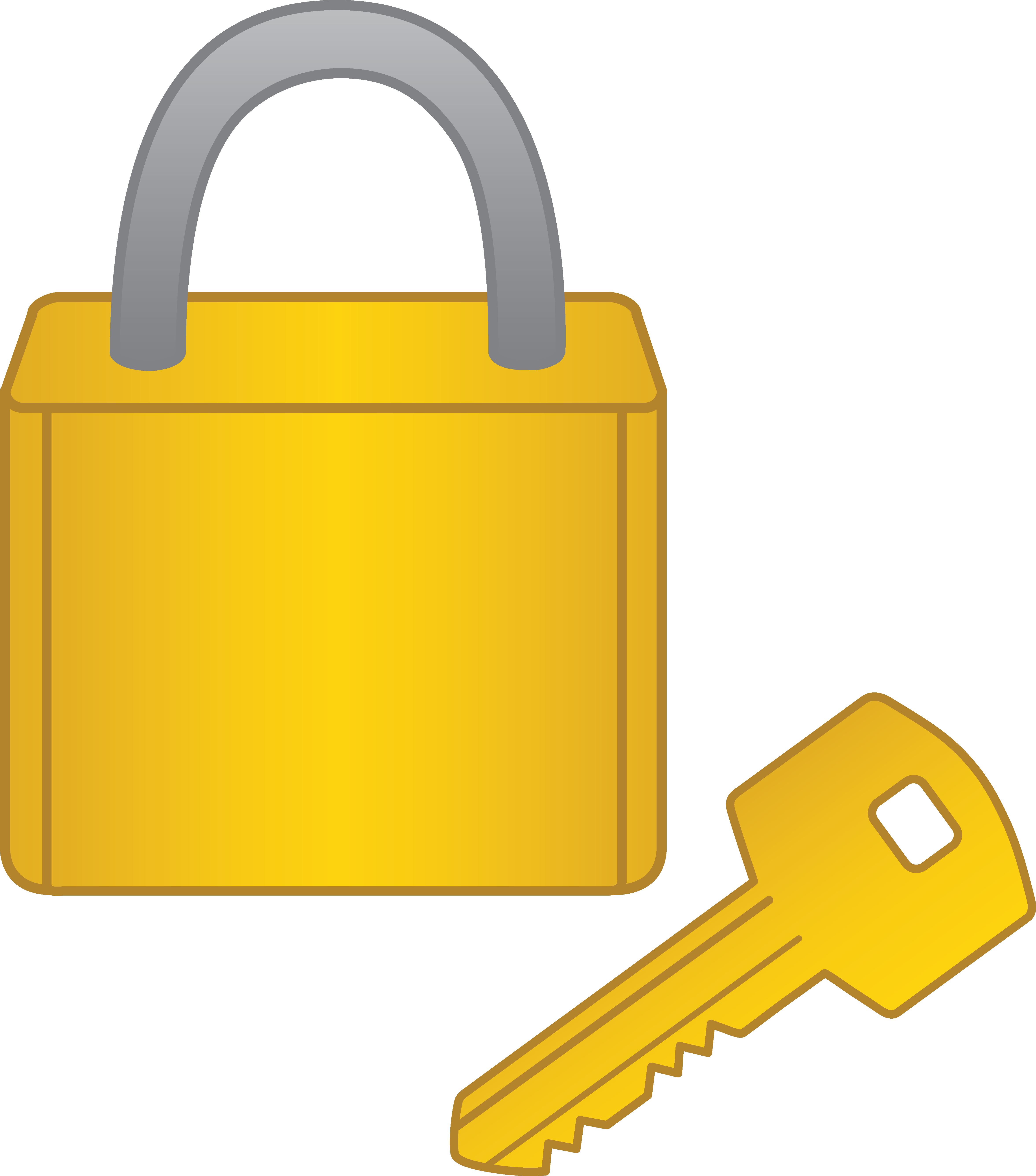 Lock Clipart Lock And Key Banner Freeuse - Lock And Key Clipart (4707x5343), Png Download