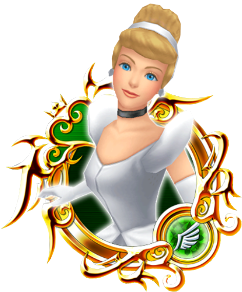 Cinderella - Stained Glass Medals Khux (526x602), Png Download