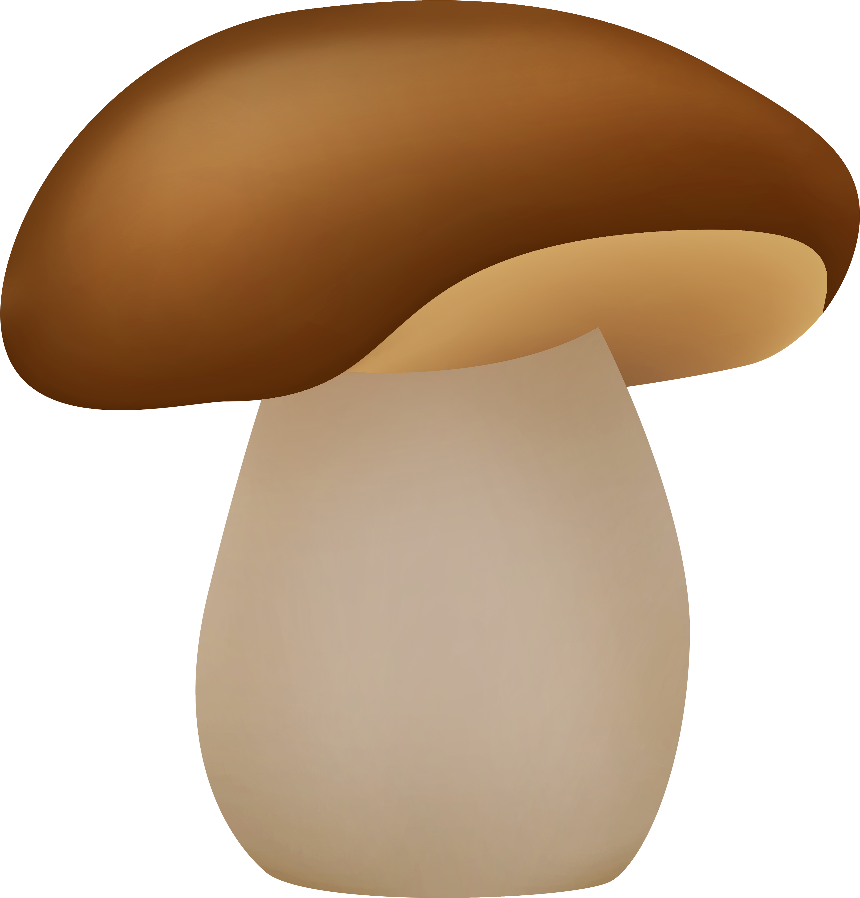 Brown Mushroom Png Clipart - Mushroom Clipart (4048x4138), Png Download
