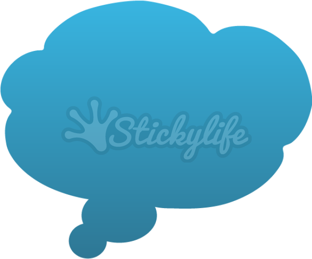 Thought Bubble Decal - Static Cling (940x587), Png Download