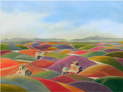 Rainbow Waves Of Grain - Rainbow (500x500), Png Download