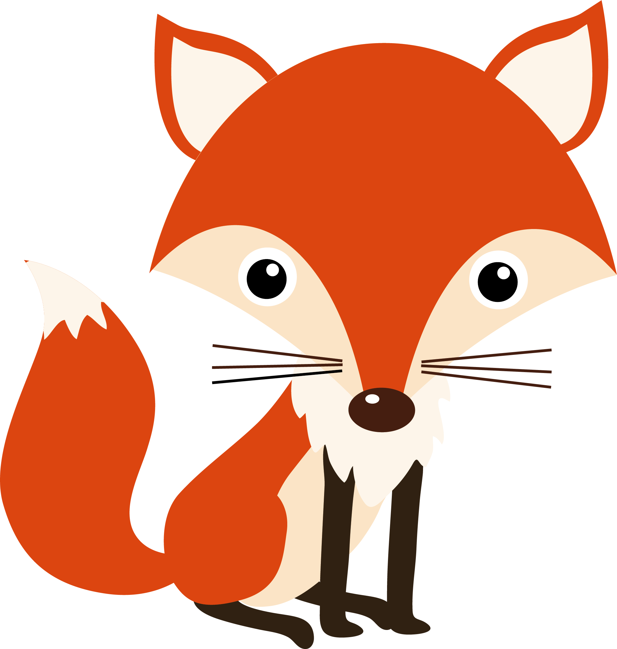 Woodland Nursery Idea Baby Shower Animal - Fox Vector (2077x2182), Png Download