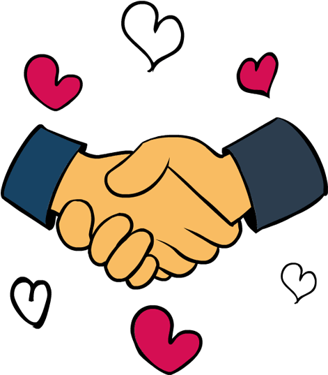 Heart Clipart Handshake - Clip Art (600x630), Png Download