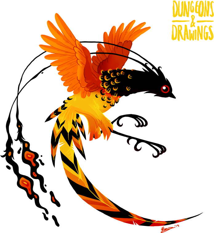 Phoenix - Dungeons & Drawings (750x812), Png Download