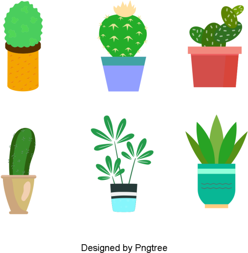 Cartoon Hand-painted Simple Flower Pot Flower Design, - Painting (640x640), Png Download