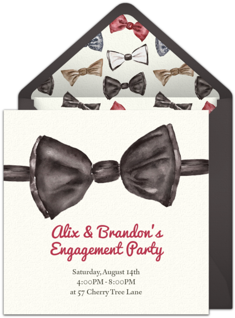 Free Award Show Party Invitation With A Bow Tie Design - Party (650x650), Png Download