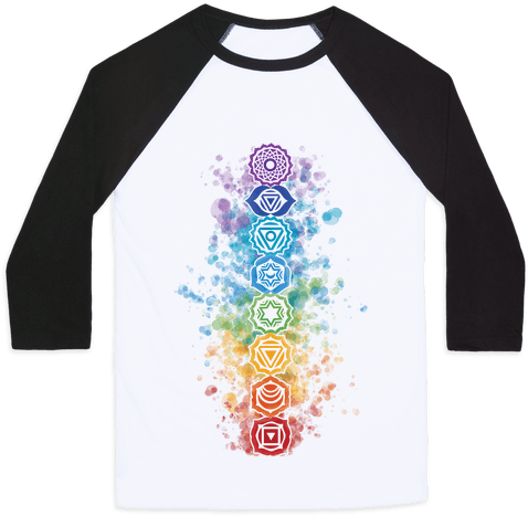 Watercolor Chakra Symbols Baseball Tee - Mess With Crabo You Get A Stabo Shirt (484x484), Png Download