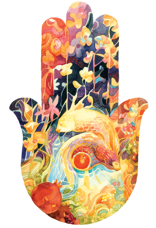 Renee Richards - Colorful Hamsa Png (600x841), Png Download