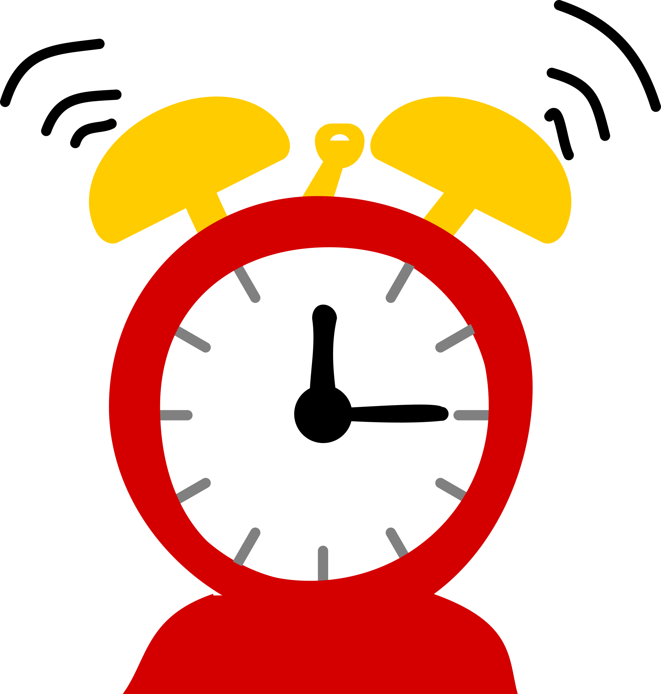 Draw Alarm-clock - Alarm Clipart (2286x2400), Png Download