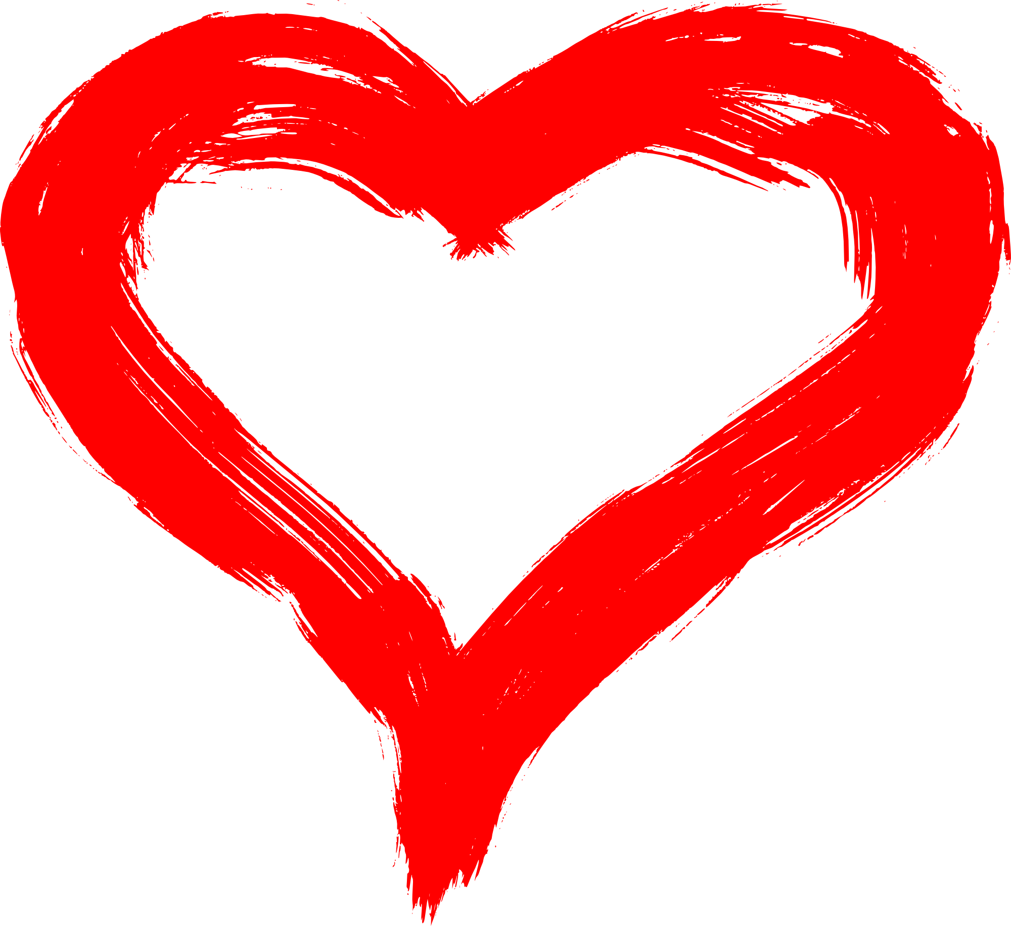 Hand Drawn Heart Png Transparent - Heart Png Transparent Background (2000x1832), Png Download