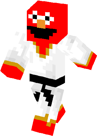 Elmo Karate Skin - Skin (317x453), Png Download
