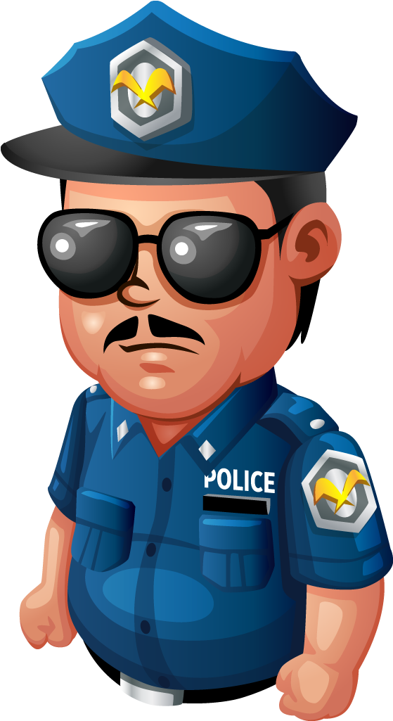 Corrupt-police - Cartoon Police Png (1024x1024), Png Download