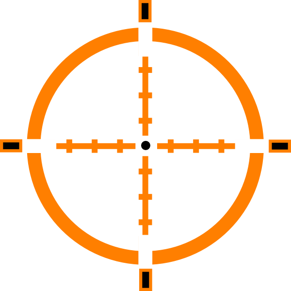 Image Transparent Download Clip Art At Clker Com Vector - Sniper Rifle Crosshairs (600x599), Png Download