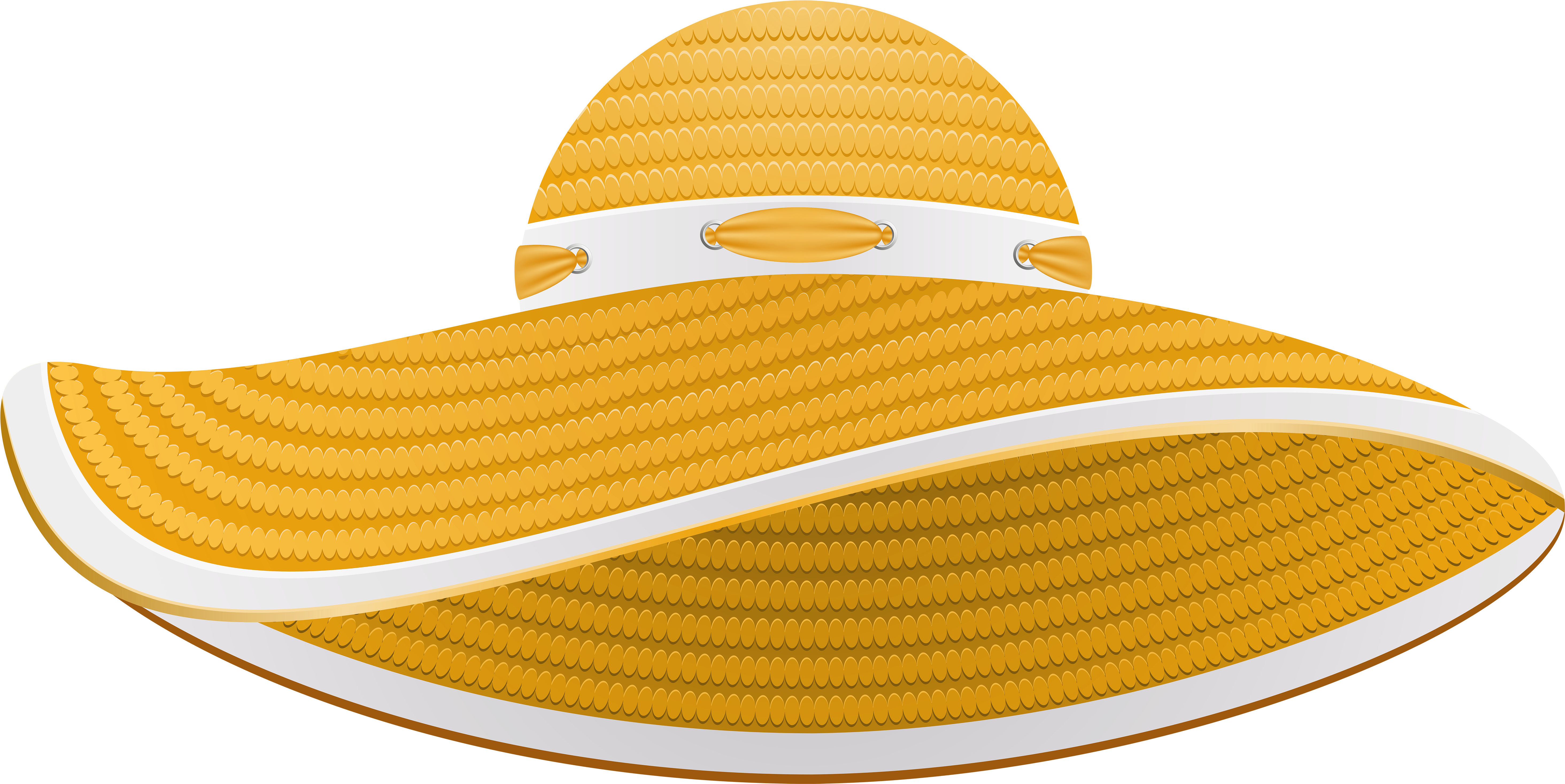 Yellow Summer Female Hat Transparent Png Clip Art Image - Clip Art Sun Hat (6000x3005), Png Download