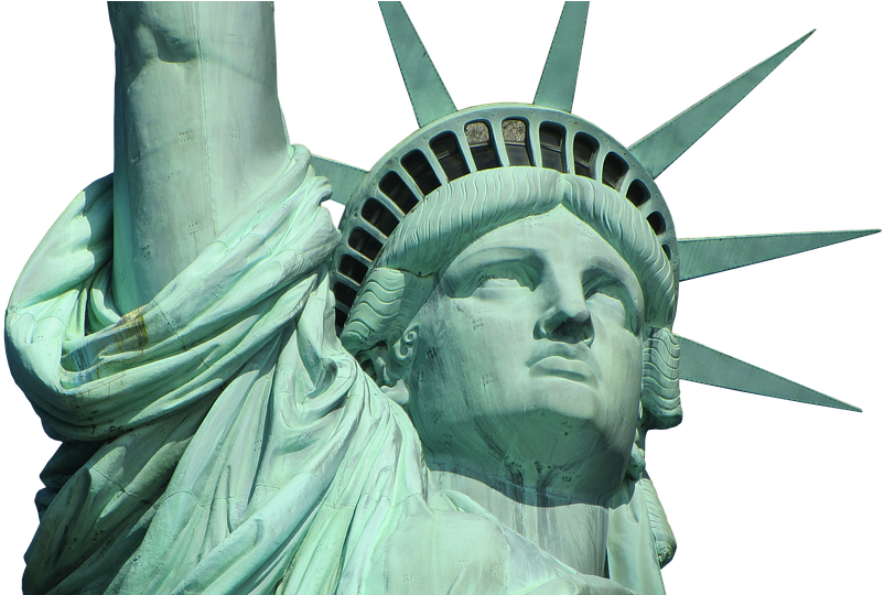Free Png Statue Of Liberty Png Images Transparent - Statue Of Liberty Transparent (850x478), Png Download