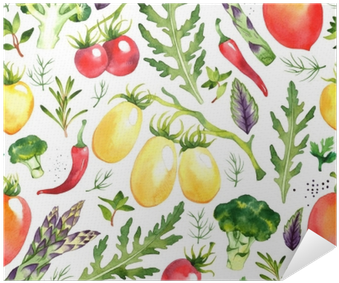 Seamless Pattern With Watercolor Vegetables On White - Grow Your Own Vegetables In Pots And Containers: A (400x400), Png Download
