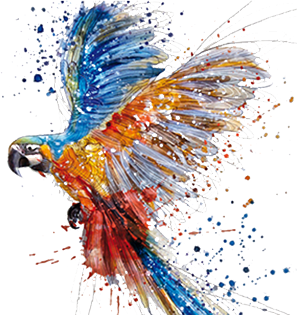 Parrot Watercolor Painting Drawing Art - Tattoo Arara Aquarela (600x450), Png Download