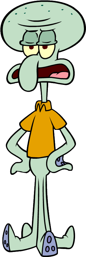Squidward - Squidward Grumpy (310x890), Png Download
