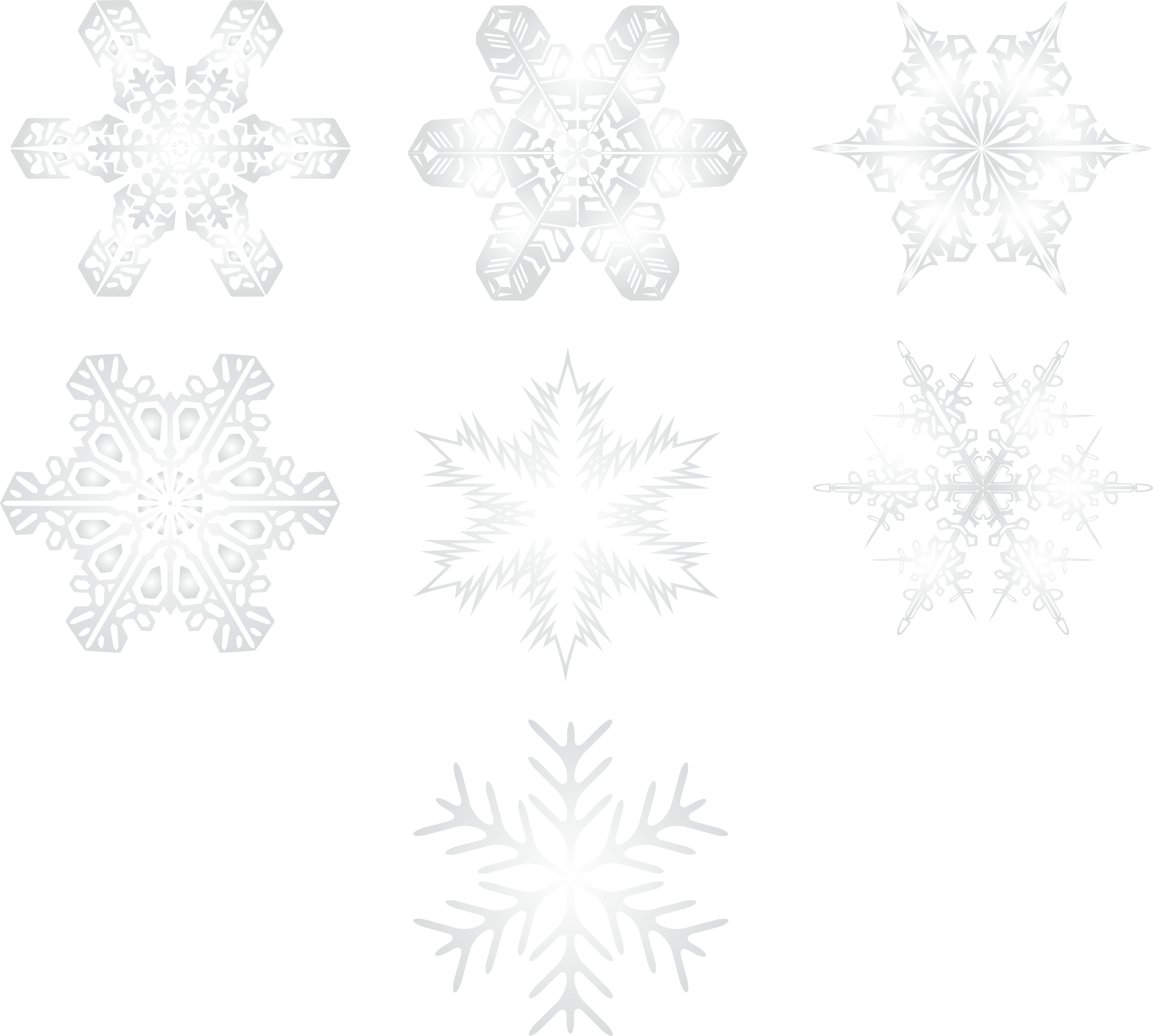 Snowflakes Transparent Png Image - Snow (7000x6292), Png Download