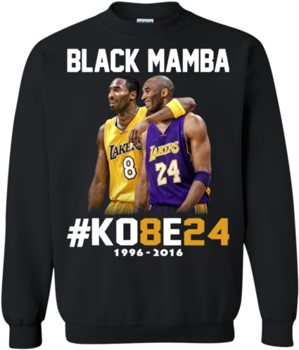 Download Kobe Bryant 24 Black Mamba Shirt Sweatshirt Sweatshirt Full Size Png Image Pngkit