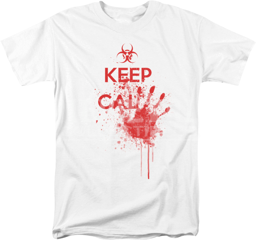 Keep Calm Bloody Handprint T-shirt - Keep Calm And Catch Kony (817x817), Png Download
