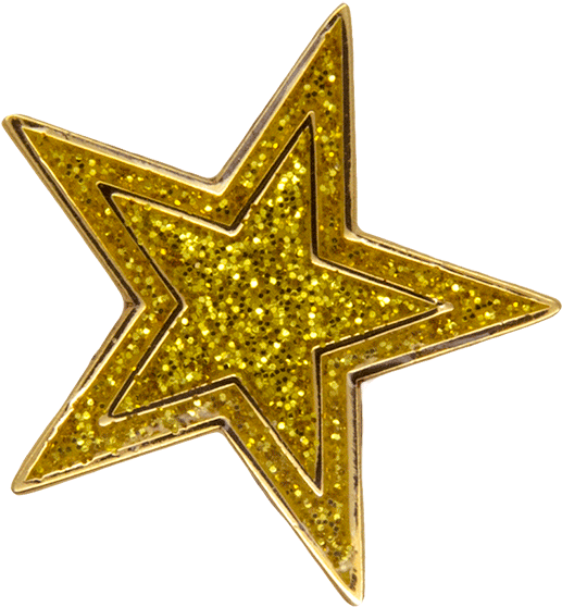 Star Pin Glitter, Gold - Air Jordan X Converse Unc Alumni Pack (600x600), Png Download