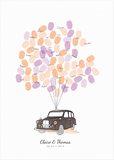 Pepper & Joy Personalised Art Nouveau Guest Book (700x700), Png Download