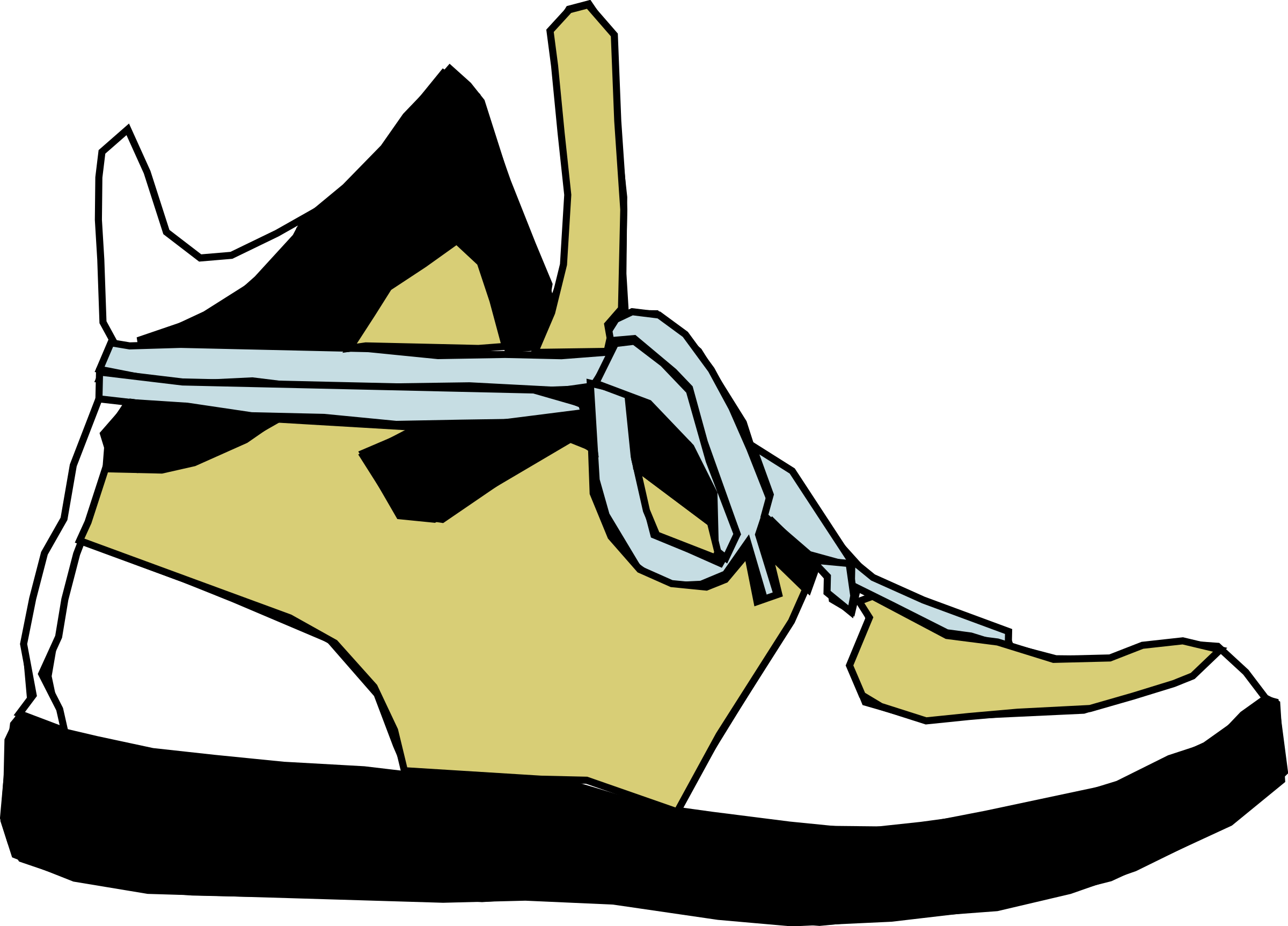 Nike Shoes Clipart At Getdrawings - Basketball Sneakers Clip Art (2400x1725), Png Download