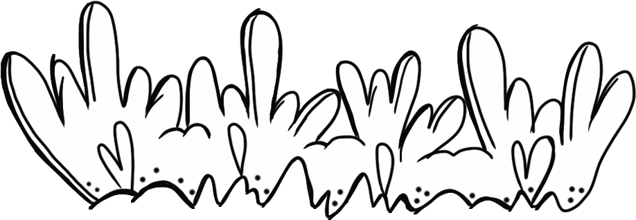 Grass Clipart Doodle - Black And White Grass Clip Art (969x388), Png Download