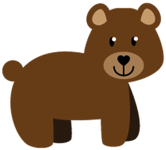 Grizzly Clipart Woodland - Wall Sticker Animal Collection (521x399), Png Download