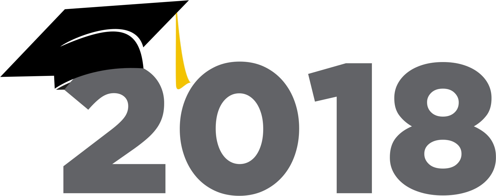 Png Library Download 2018 Graduation Clipart - 2018 High School Graduation (1735x784), Png Download