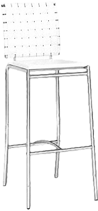 Criss Cross White Bar Stool - Zuo Criss Cross White Bar Chairs (set Of 2) (criss (648x432), Png Download