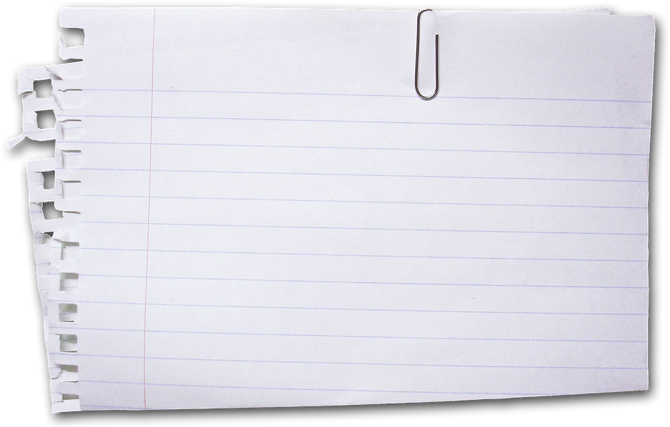 Paper, Folded, Paper Clip, Torn, Lines, To Write, Note - Papier Paperclip (960x608), Png Download