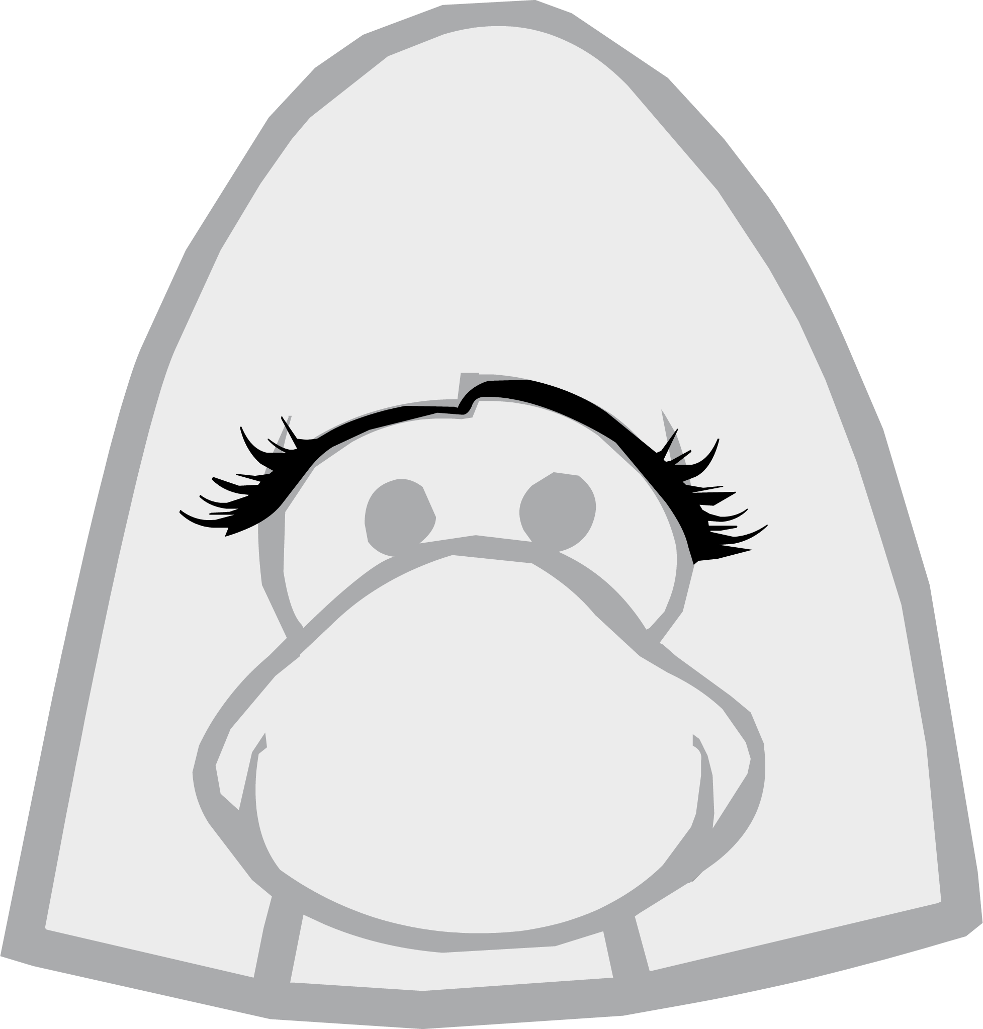Royal Eyelashes - Club Penguin Pestañas (1955x2046), Png Download