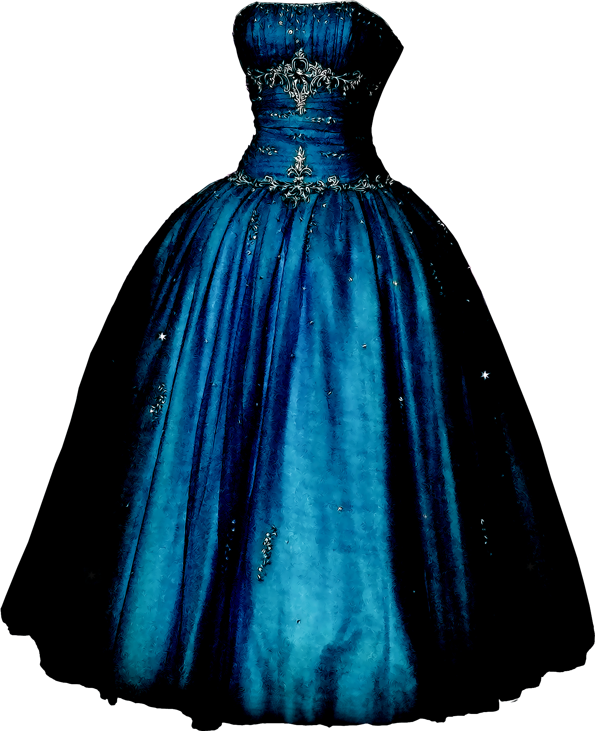Dress Blue - Dress Png (2644x3000), Png Download