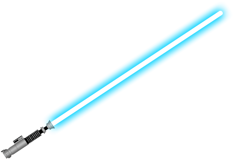 Blue Lightsaber - Lightsaber Transparent (492x342), Png Download