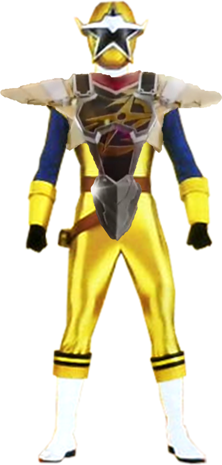 Gold Ninja Steel Ranger (916x1887), Png Download