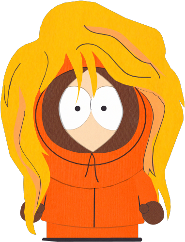 Gender Identities Long Blonde Wig Kenny - Kenny South Park Avatar (386x507), Png Download