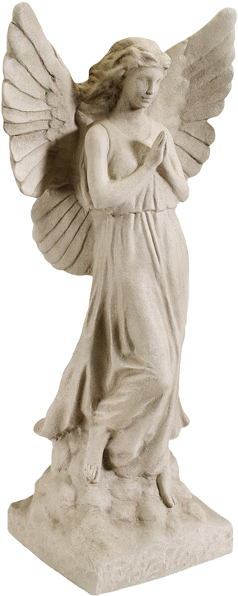 Sculptural Gardens 23-inch Guardian Angel Statuary (600x600), Png Download