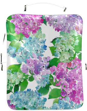 Watercolor Hydrangea Square Backpack - Interestprint Designed Laptop Shoulder Bag Watercolor (500x500), Png Download