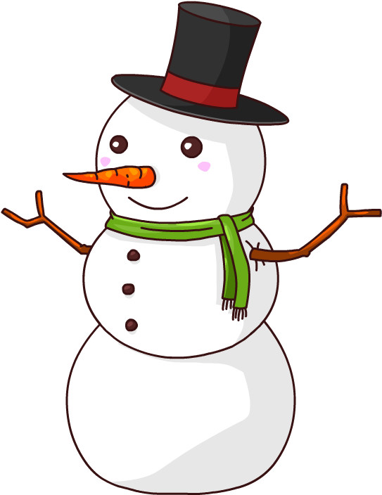 Download Free High Quality Snowman Png Transparent - Snowman Cartoon Clipart (637x835), Png Download