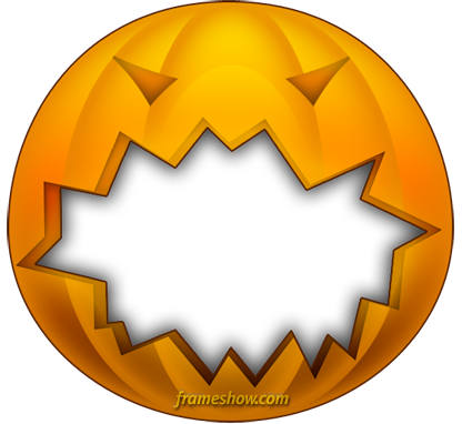 Pumkin Halloween Photo Frame - Halloween Frames (416x382), Png Download