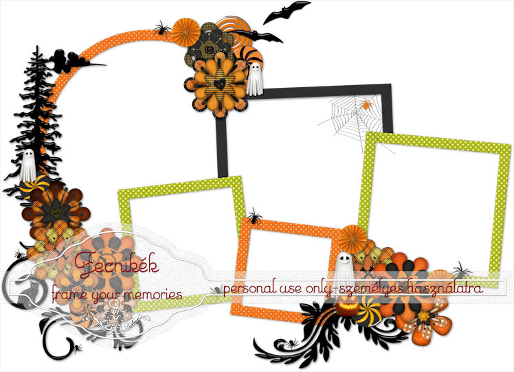 Big Halloween Cluster Frame - Halloween Cluster Frame Png (748x542), Png Download