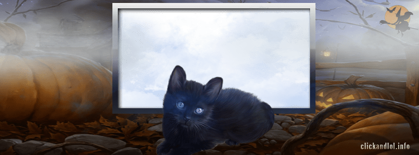 Transpa Halloween Frame Facebook Cover Clickandlol (850x315), Png Download